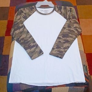 NWT Camoflauge Baseball shirts.